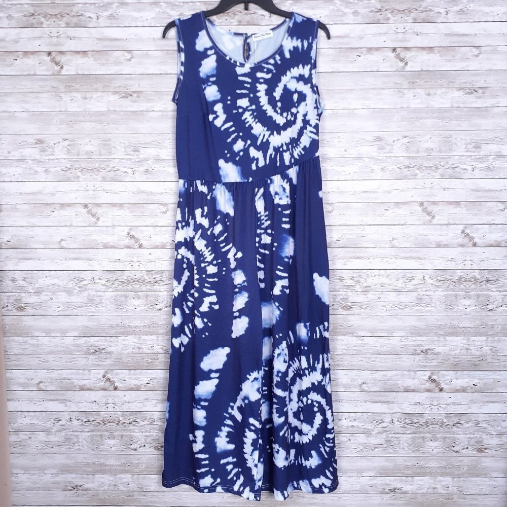 Beyond This Plane Womens Jumpsuit M Sleeveless Wide Leg 115
